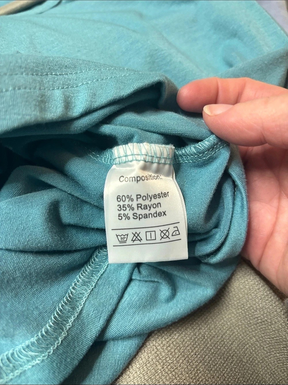Teal Ruffle Sleeve Top - Picture 2 of 2